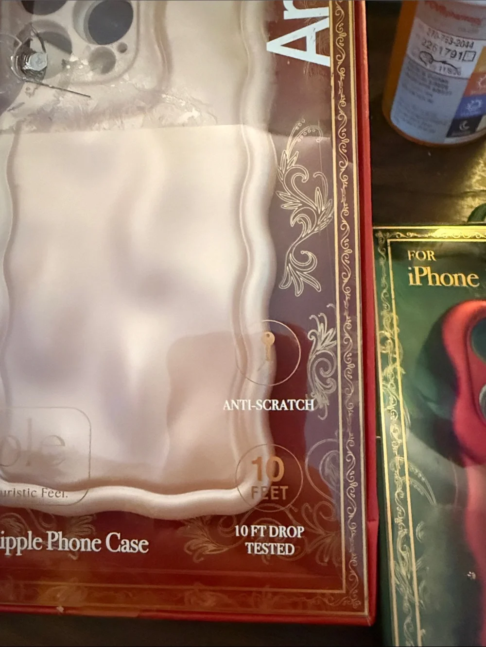 3D Water Ripple iPhone Case for iPhone 16 Pro Max - Light Pink